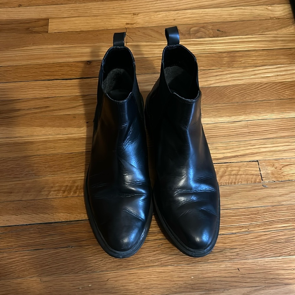 Topshop Black Leather Chelsea Boots